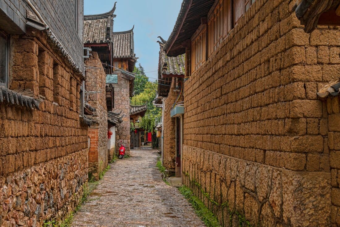 Ancient stone architecture of Baisha village in Yunnan Province