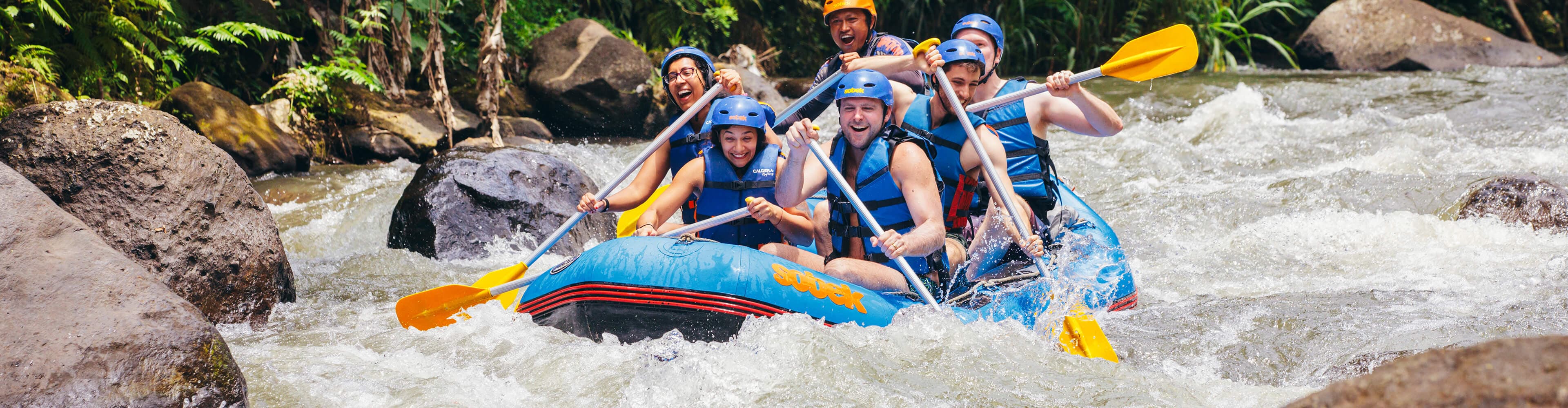 Whitewater rafting in Ubud, Bali with Intrepid Travel