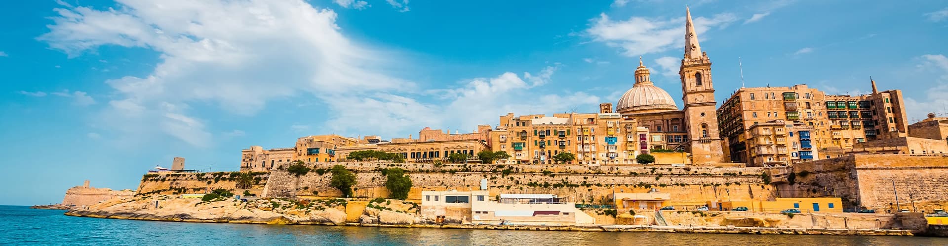 Valletta skyline from the sea, Malta