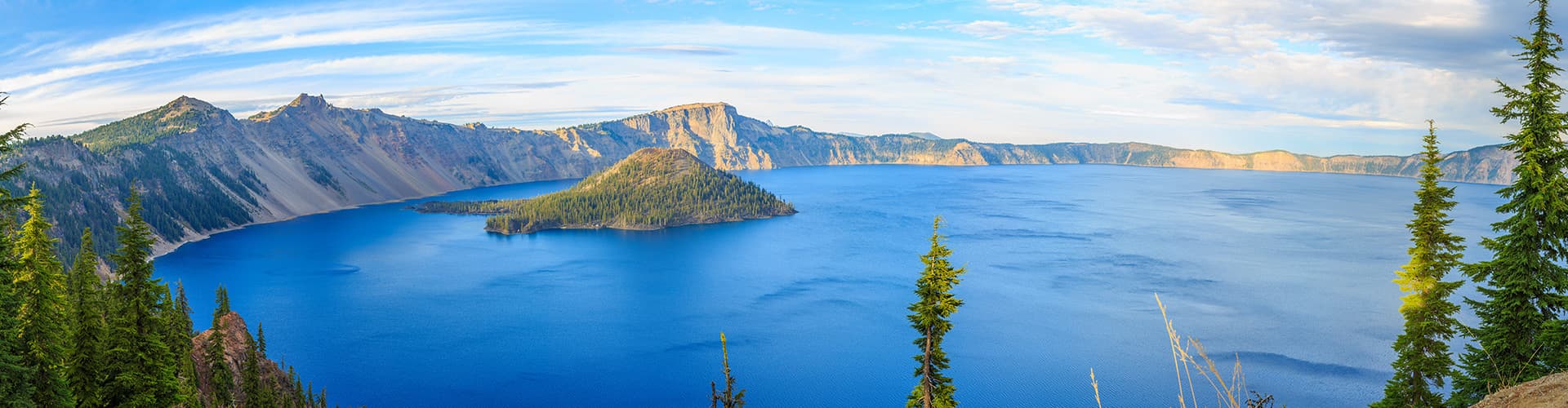 Panoramic view of Crater Lake, Oregon