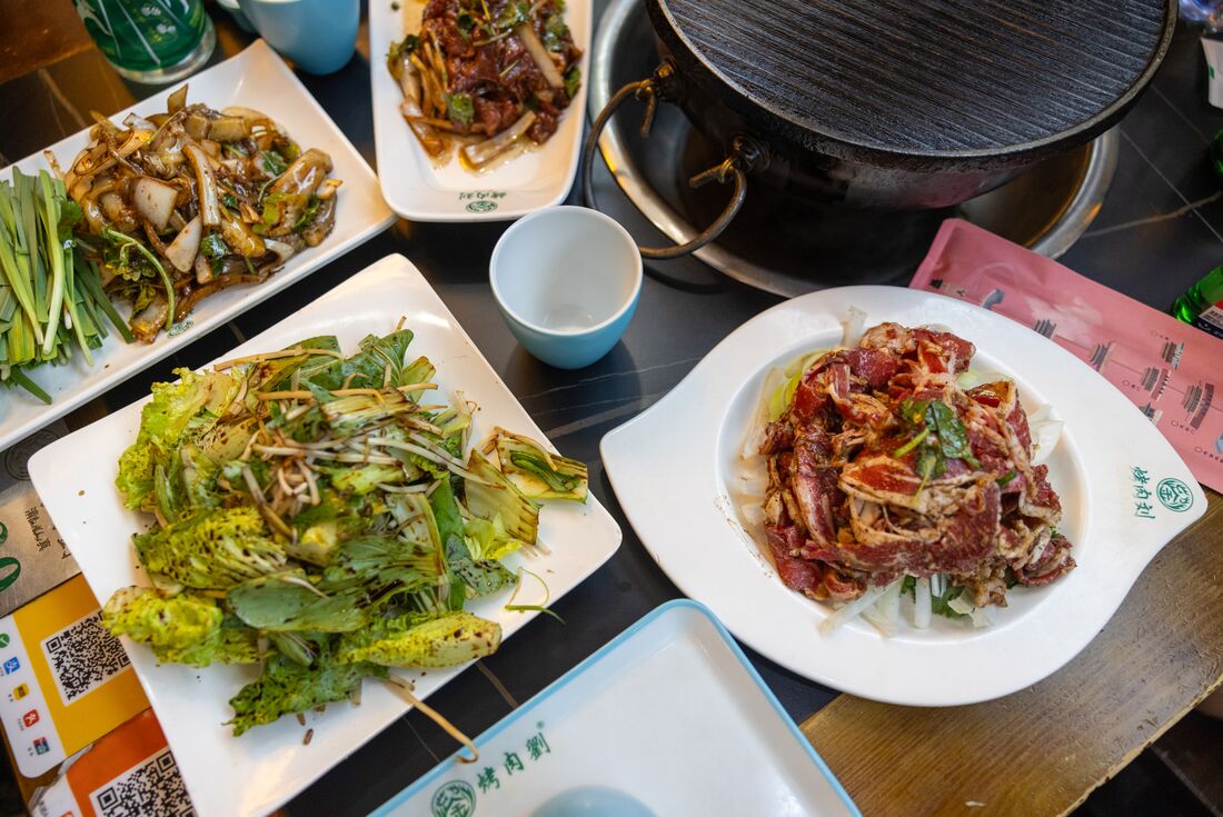 Assortment of local dishes in Beijing, China
