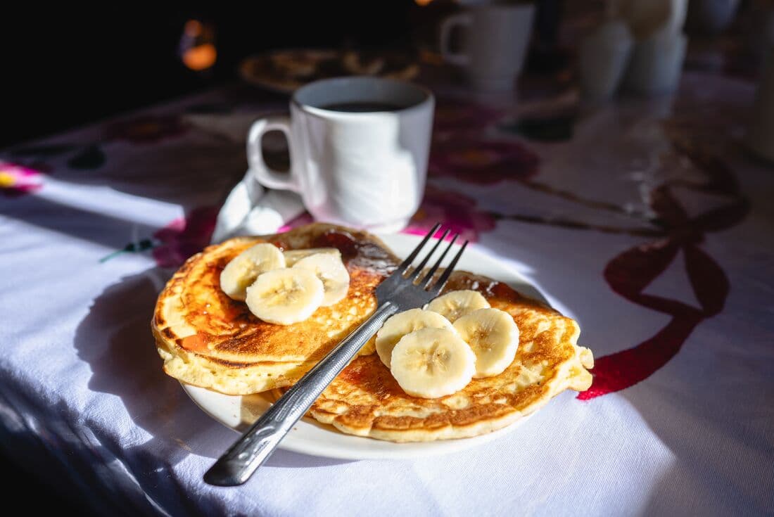 Breakfast at first light in Benito Juarez village