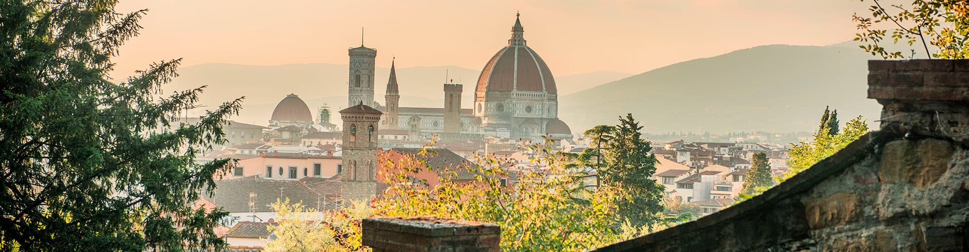 Panorama of old town Florence with the Duomo, Italy