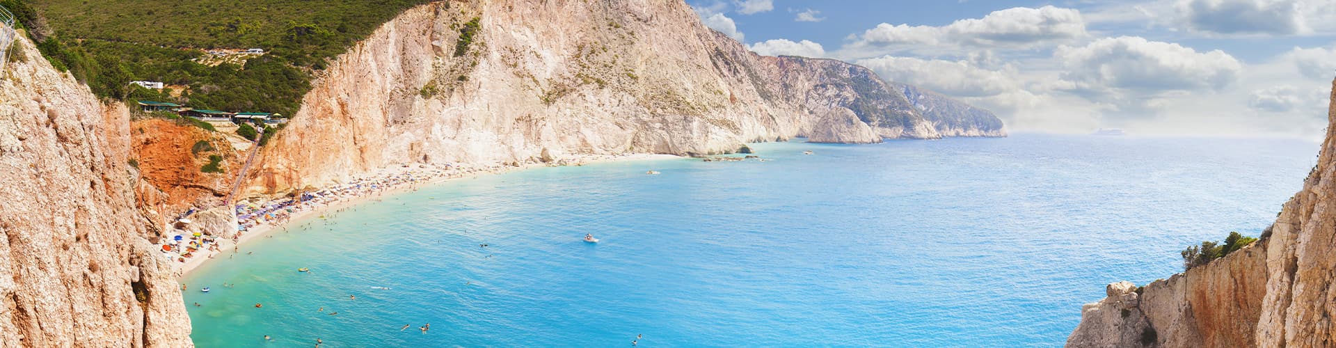 White cliffs of Lefkada, Greece