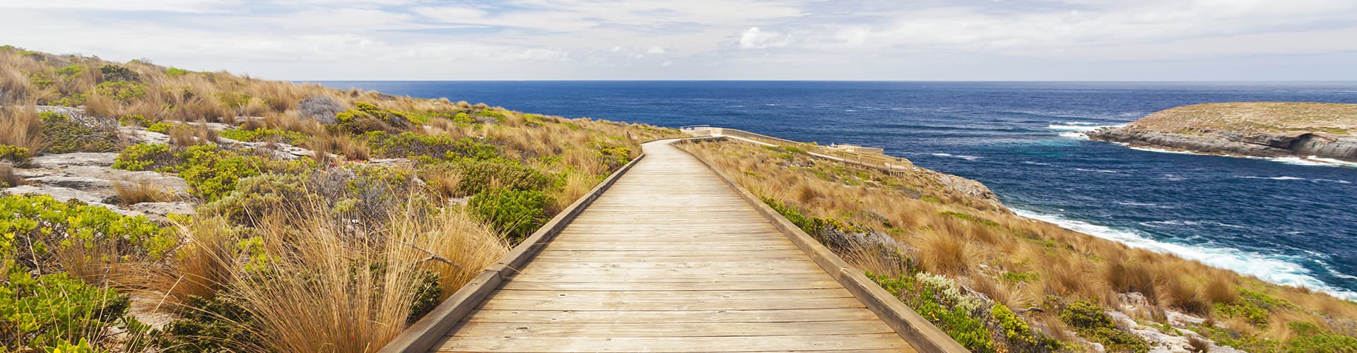 Boardwalk to the coast in Kangaroo Island, South Australia