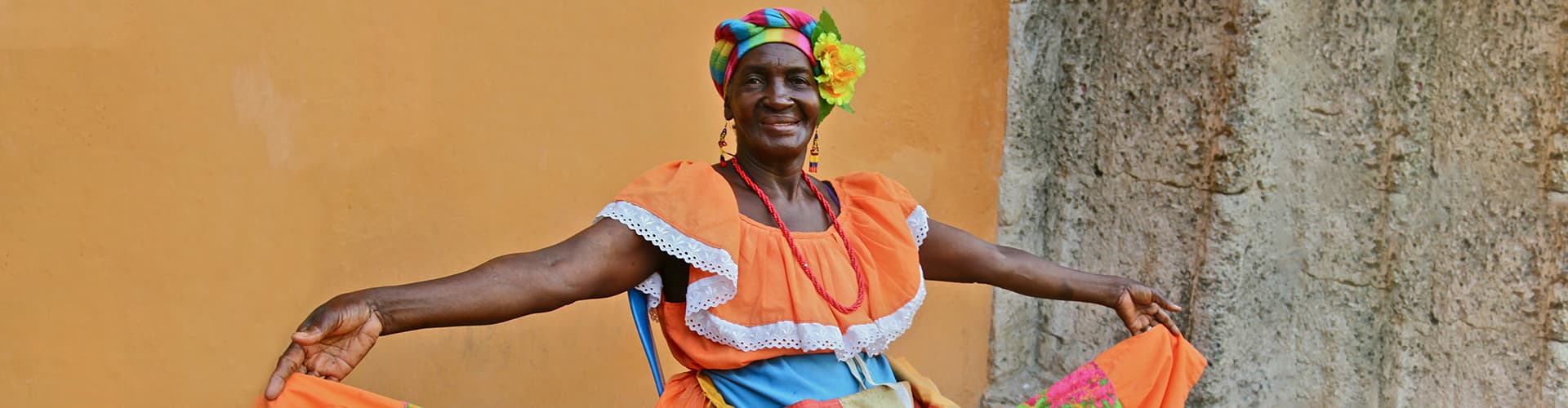 colombia fruit seller woman