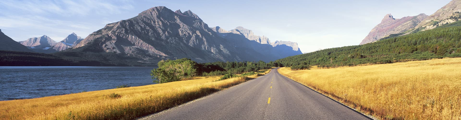 road through Glacier National Park, Montana, USA