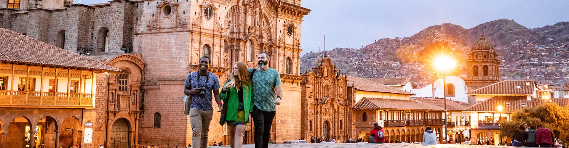 GGPEC - Travellers walking near Cusco Cathedral, Peru