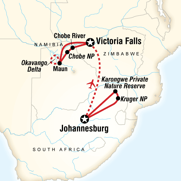 Kruger, Victoria Falls & Botswana Safari image
