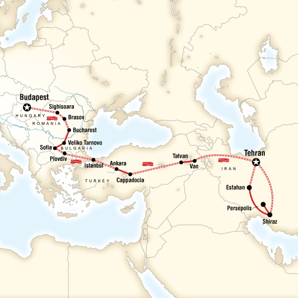 Budapest to Tehran by Rail image