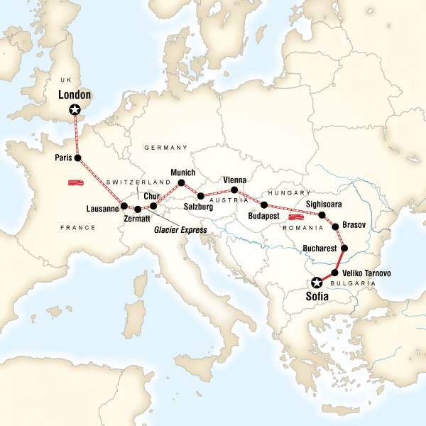 London to Sofia by Rail image