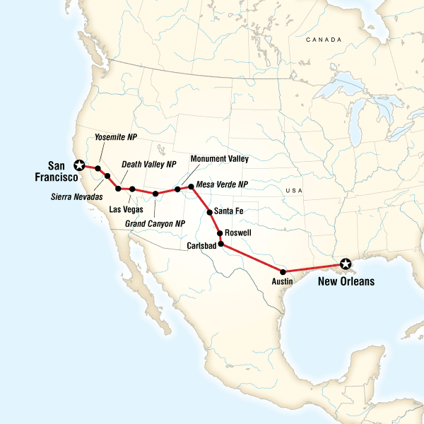 San Francisco to New Orleans Road Trip image