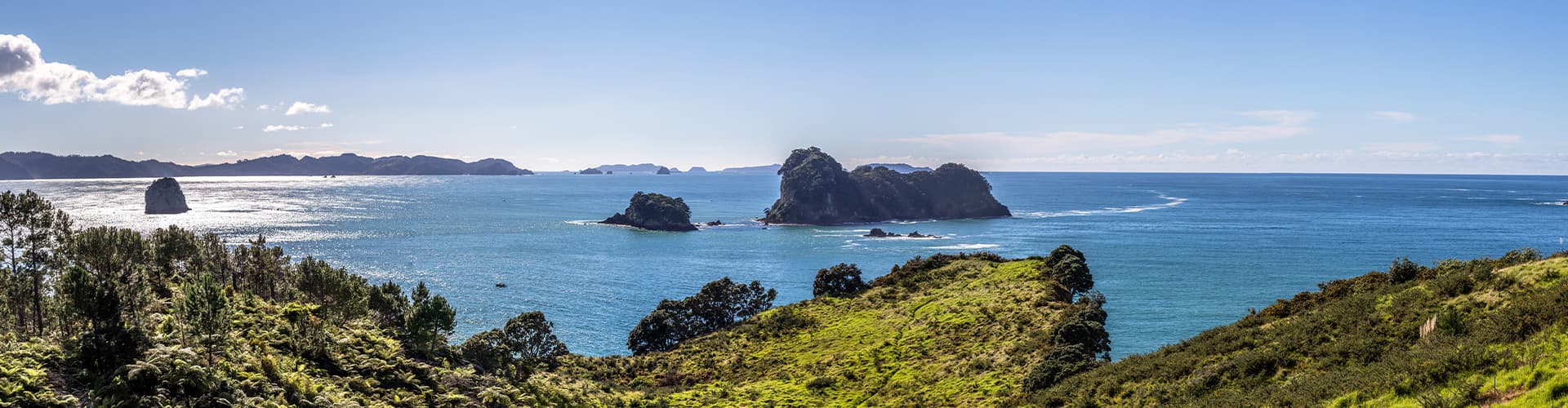 Aerial views over Coromandel Peninsula, North Island, New Zealand