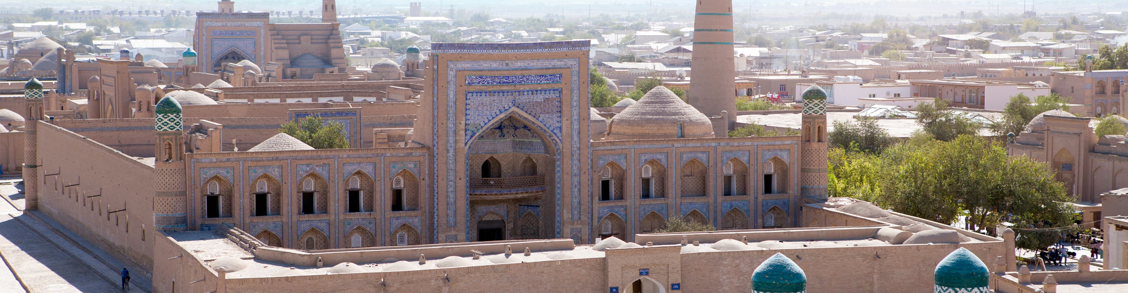 Uzbekistan, Khiva, Aerial view