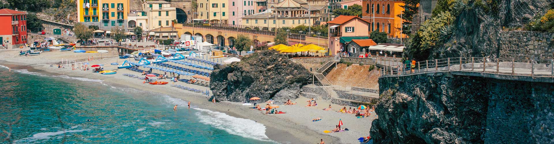 Colourful houses and coastline of Cinque Terre