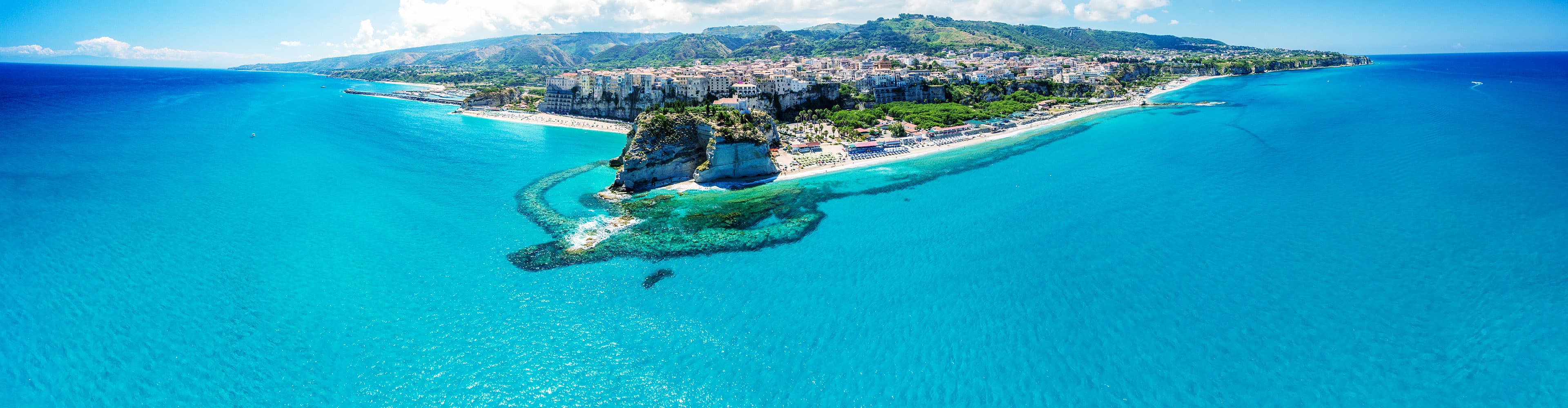 The beautiful town of Tropea on the coast of Calabria in Italy