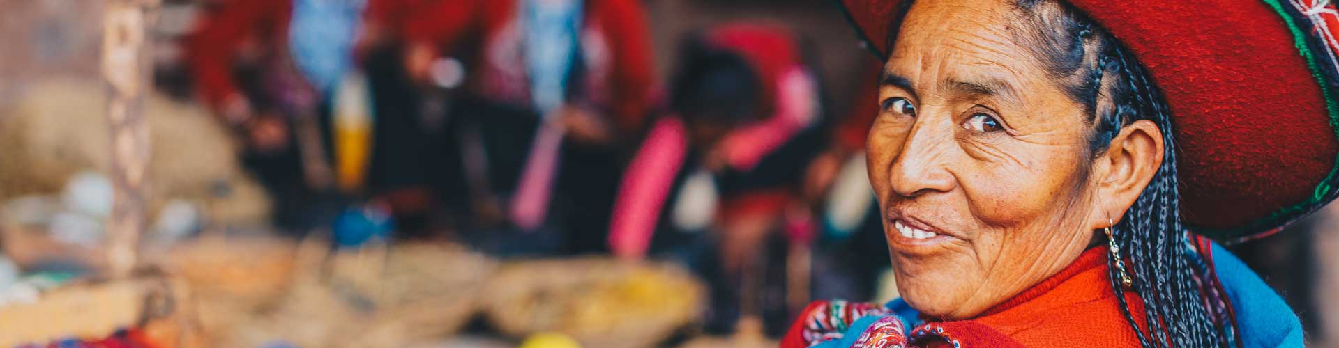 Traditionally dressed local from sacred valley, peru