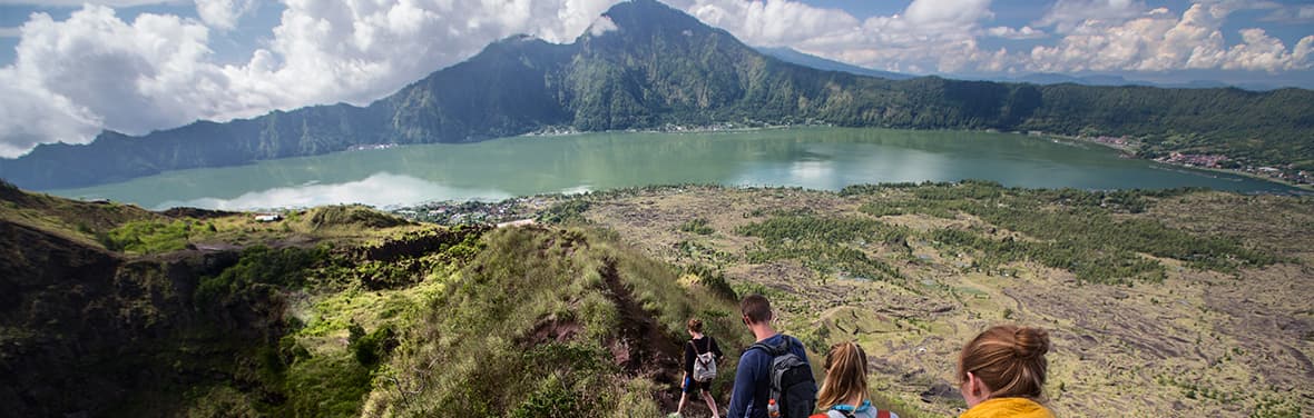 Hikers at Mount Batur in Bali