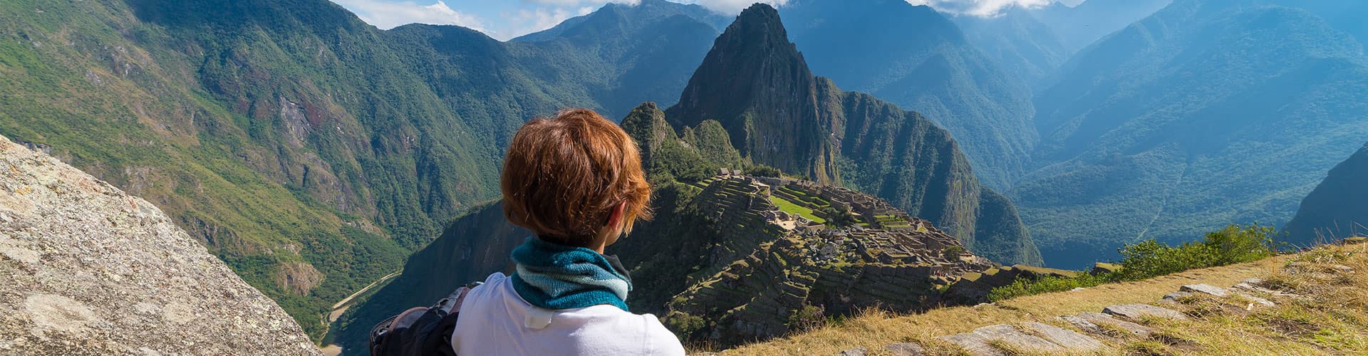 GGPIC - Woman admiring Machu Picchu from a distance