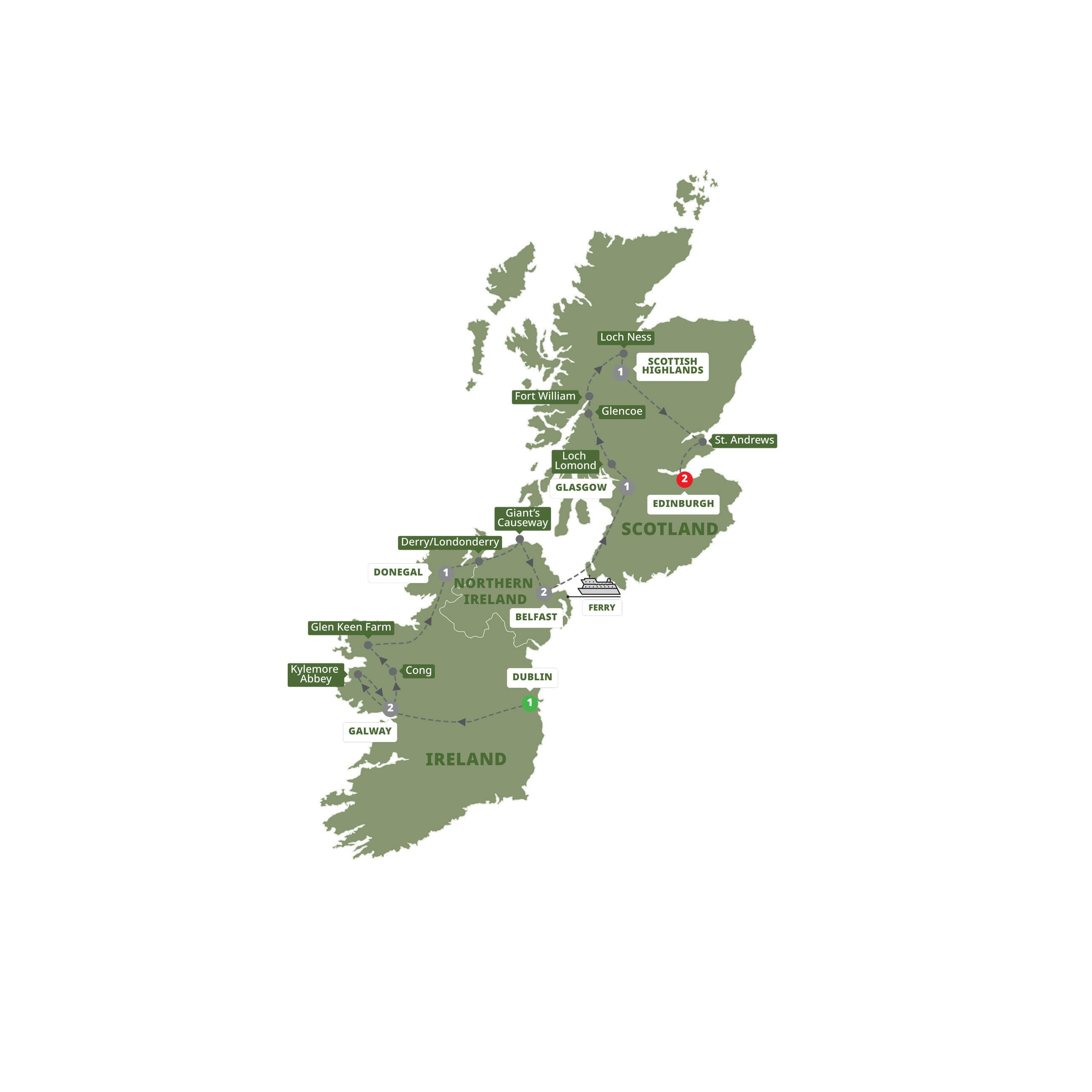 Highlights of Ireland and Scotland